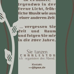Flyerdesign im Stil der wilden Zwanziger