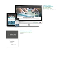Neurochirurgische Praxis Dr. Brenke Screendesign, Corporate Design, Printmedien