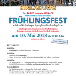 Plakat MGV Loreley Ko.-Niederberg Frühlingsfest