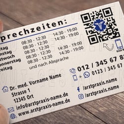 Arzt Praxis Visitenkarten erstellen | Layout gestalten