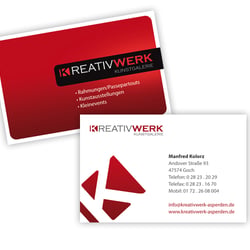 Visitenkarten Kreativwerk Kunstgalerie