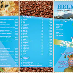 Flyer für ein griechisches Restaurant