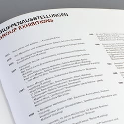 Thomas Hartmann: „Unruhe“ – Ausstellungsverzeichnis