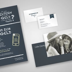 Elterngeldprofis – Plakat, Geschäftsausstattung und Postkarten