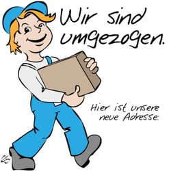 Umzug – Postkarten-Motiv