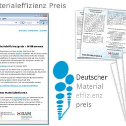 Deutscher Materialeffizienzpreis – Logo, Briefbogen, Folder, Webseite