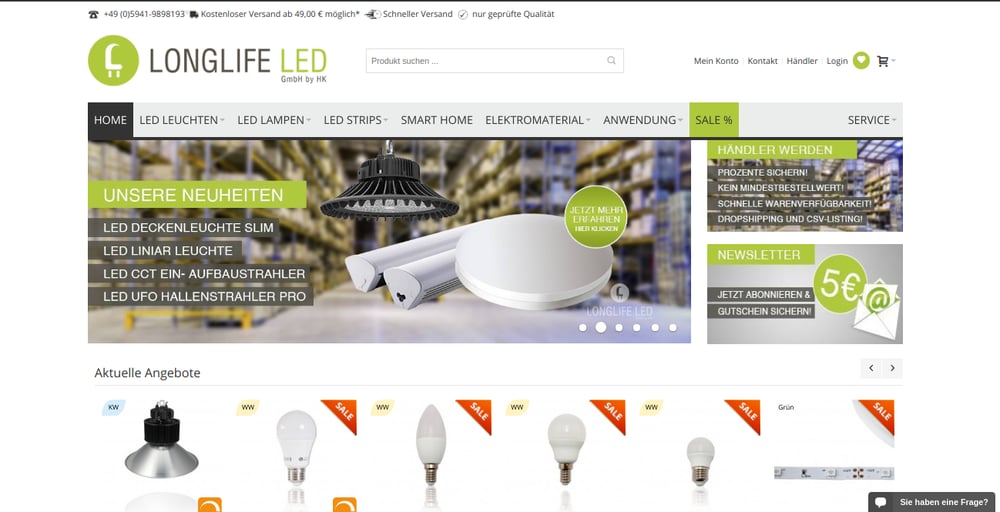 Longlife-led.de – Magento online Shop