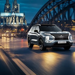Der Mitsubishi Outlander auf der Reise von Japan nach Deutschland