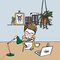Bei der Arbeit