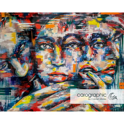Popart Urbanart portraits painting – Porträt Malerei Kunst von Carolyn Mielke