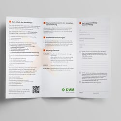 Faltblatt für „DVM“