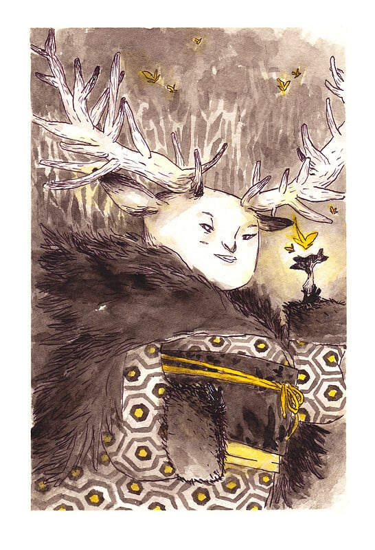 Die Dame im Wald