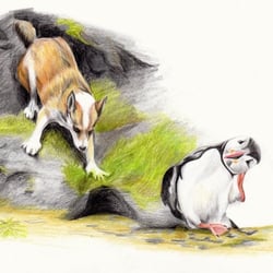 Lundehund, Farbstifte
