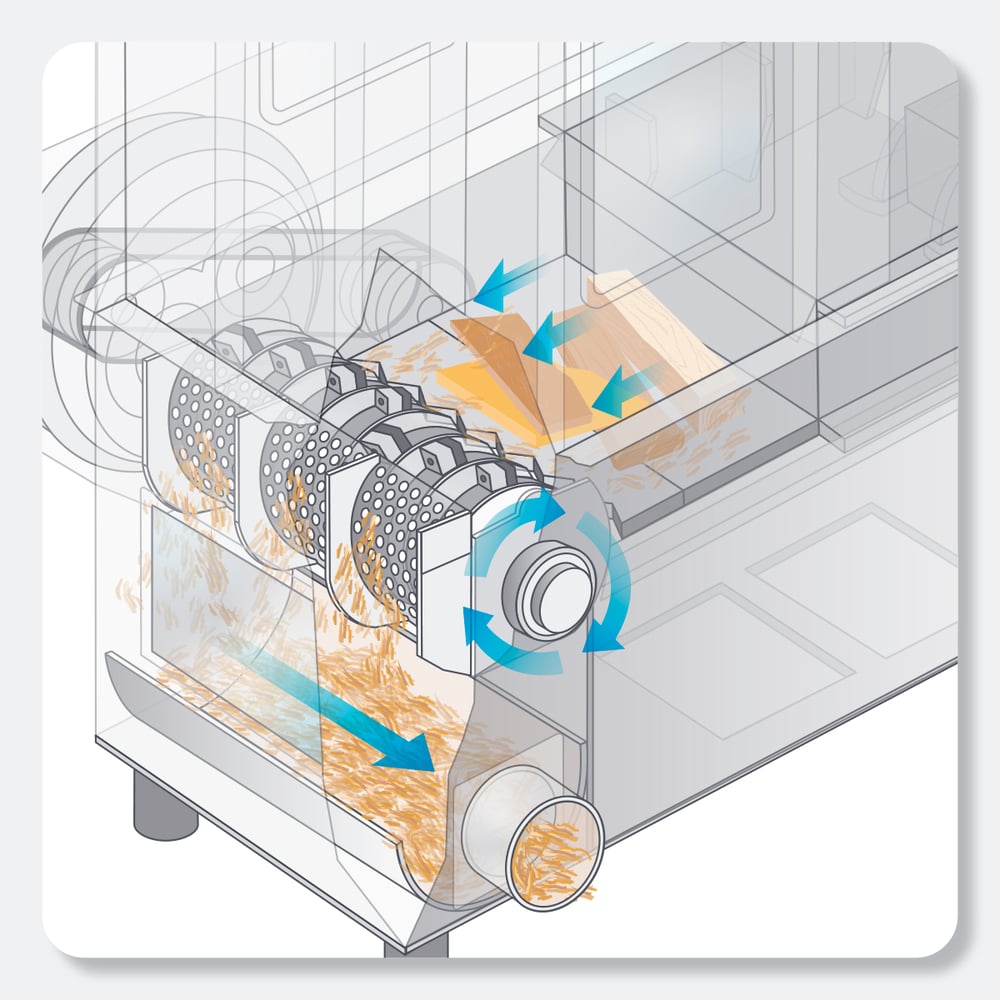 Funktionsdarstellung Zerspaner, Vorema GmbH (Zerkleinerungstechnik)