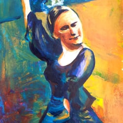 „Flamenco“ Acryl auf Karton