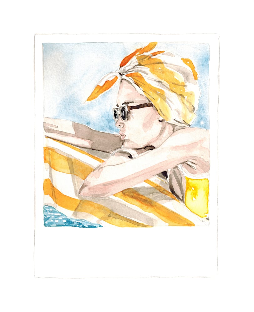Liegestuhl Polaroid