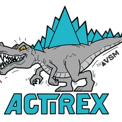 Der „ACTIREX“ – Sympathiefigur für die ACTIROX-Produkte der VSM AG
