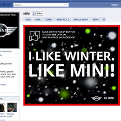 MINI Facebook – Welcome Tab „Winter“