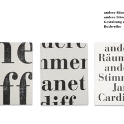 andere Räume andere Stimmen –  Gestaltung einer Buchreihe