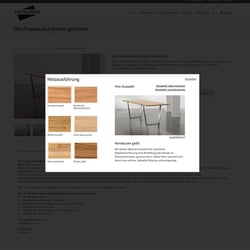 Produkt Konfigurator Overlay