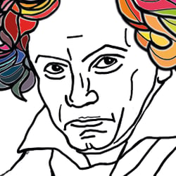 Plakat Beethoven Kinder Fest (ohne Sponsorenzeile, Illustration und Gestaltung)