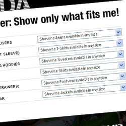 Di-Moda Clothing: Programmed to only display stock that fits
