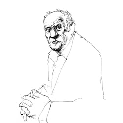 Portrait, Tuschezeichnung