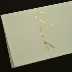 A5 Büttenpapier Danke, gold