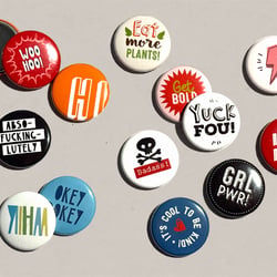 pinback buttons englisch – kunde: missellipirellishop