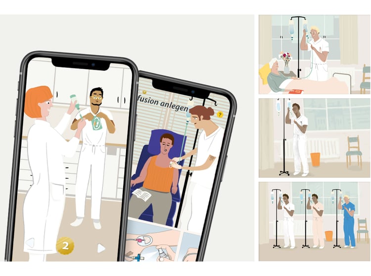 charaktere + backdrops // spiele-app „aktion saubere hände“ i.A. Lindgrün GmbH (2/2)