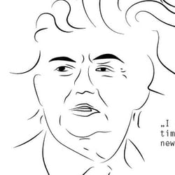 Ausschnitt aus einem Malbuch über Donald Trump