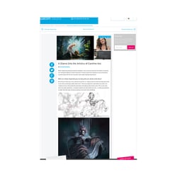 Wacom article featuring illustrator Caroline Vos.  (This appears on the Wacom InfoChannel).