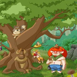 Kinderbuch-Illustratin: Dagda und der Waldgeist