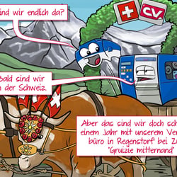 „CV Comics“ (Carl Valentin GmbH) – Eröffnung Büro in der Schweiz
