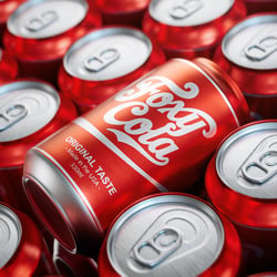 Cola Dosen 3D Produktvisualisierung