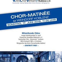 Plakat Chormatinee Koblenz Kreis-Chorverband