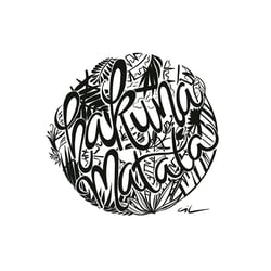 Typography & Illustration :: Hakuna Matata – Printing Design