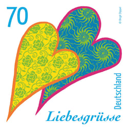 „Liebesgrüsse“ Briefmarke
