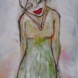 Rote Blume im Haar / verkauft
