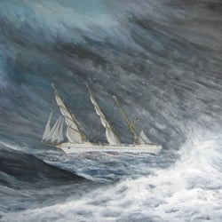 Gorch Fock auf Rekordfahrt im Tropensturm Barry