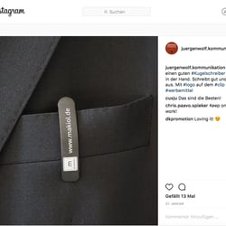 Ein weiteres „Kuli-Beispiel“ mit Gruß vom Kunden
