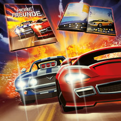 Meine Freunde – Rennwagen. Cover- und Seitenillustration, Loewe-Verlag