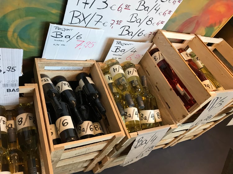Präsentation im Weinhandel