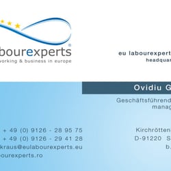 Business Card für eu labourexperts Romania