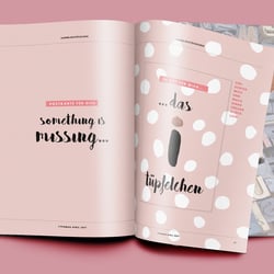 Layout Sonderartikel mit rausnehmbarer Postkarte