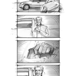 storyboards für die Mercedes service card