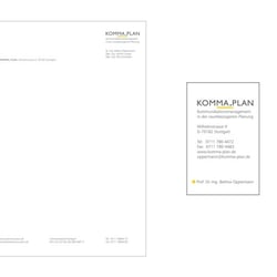 Geschäftsaustattung: Kommaplan