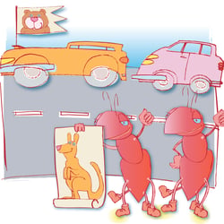 Reader’s Digest Illustration Innenseite Ringelnatz/Ameisen