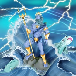 Meeresgott Poseidon. Gott der Winde und der Stürme. Schutzgott der Seefahrer.