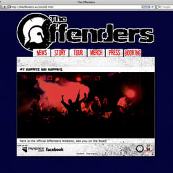 Webseite für eine Band